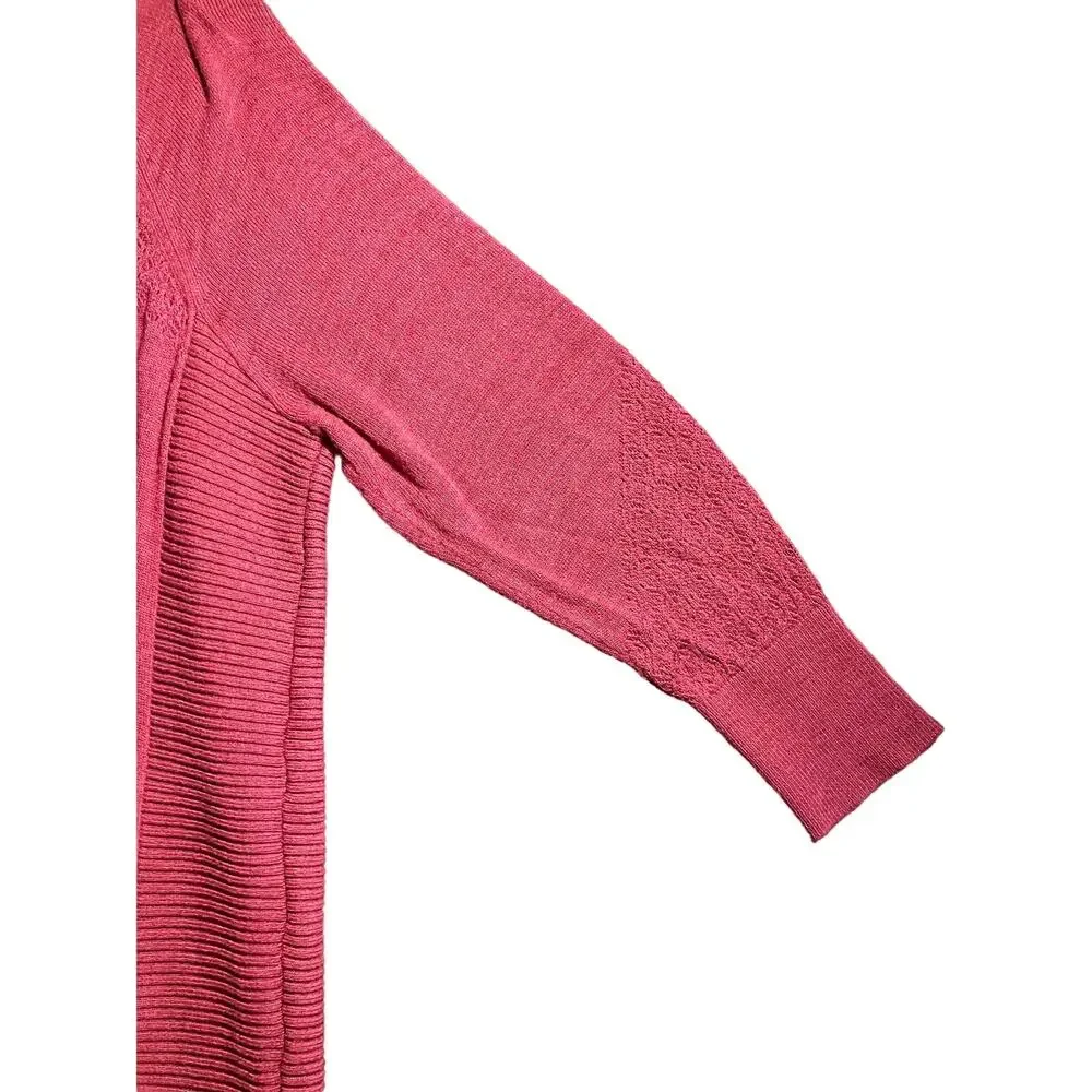 Maurices Women's Maroon 3/4 Sleeve Lightweight Knit Sweater | Plus Size 0 (14W) - Picture 6 of 9